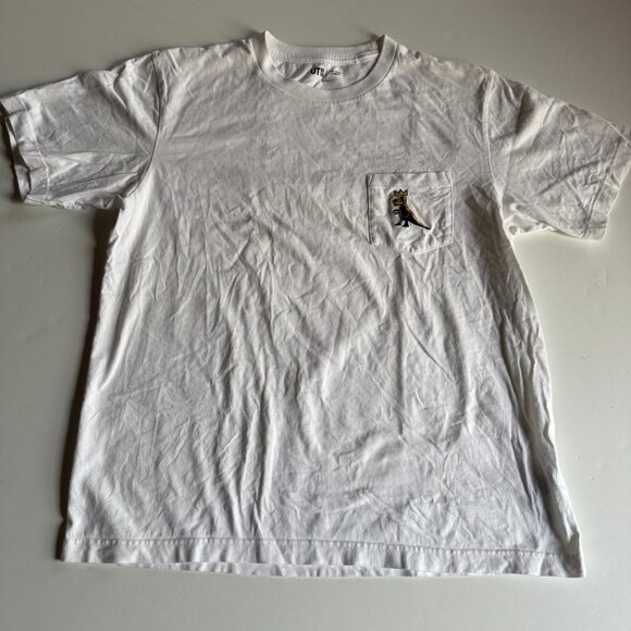 UNIQLO x Jean-Michel Basquiat White Pocket T-Shirt - Men's Large - UT Graphic - Picture 1 of 6
